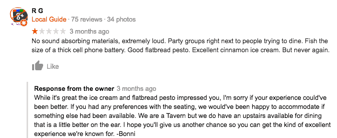 Sample responses to negative reviews 