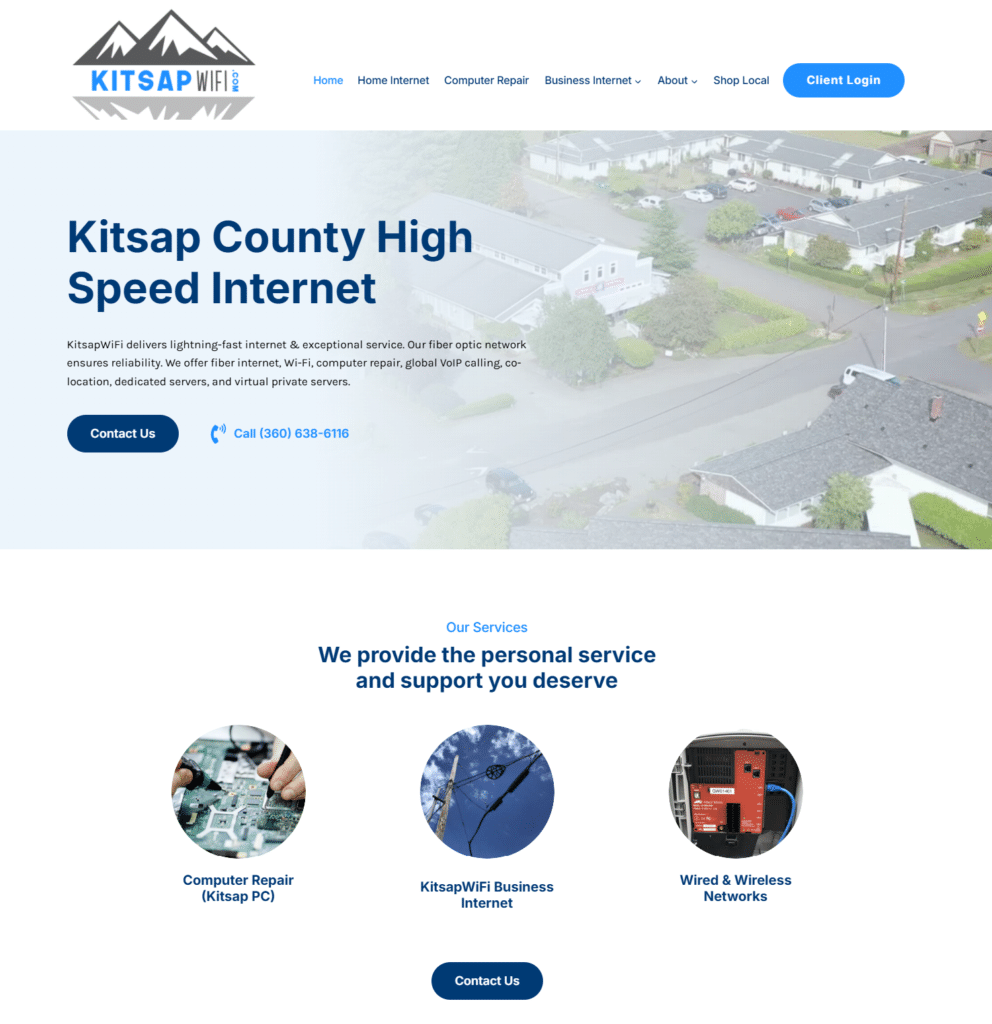 kitsap wifi new website design